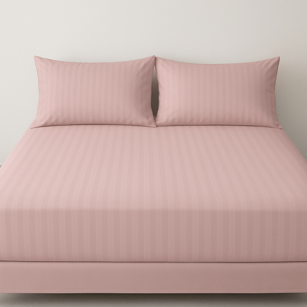 Striped Satin Fitted Sheet (3 Piece Set) - Image 3