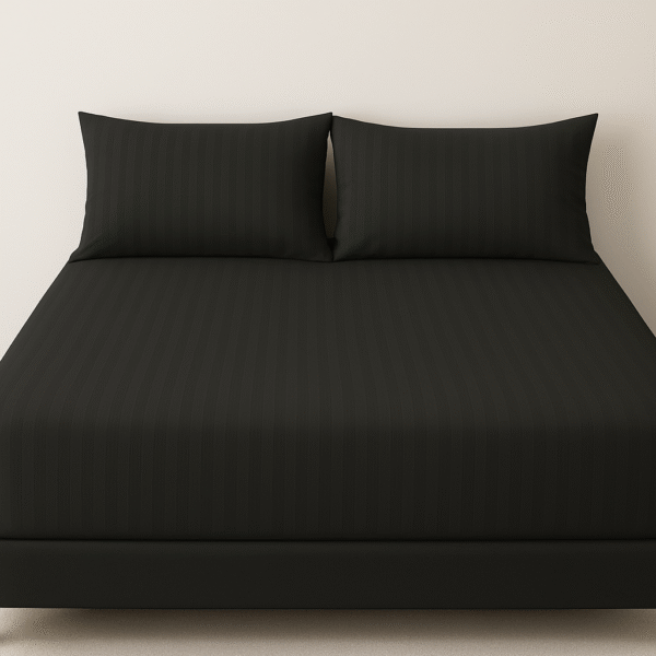 Striped Satin Fitted Sheet (3 Piece Set) - Image 4