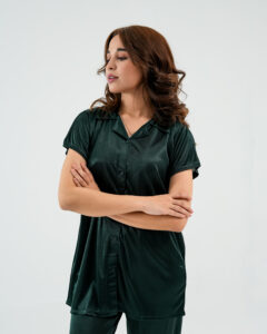 ComfySilk PJ- 2 Pc Set - Midnight Green