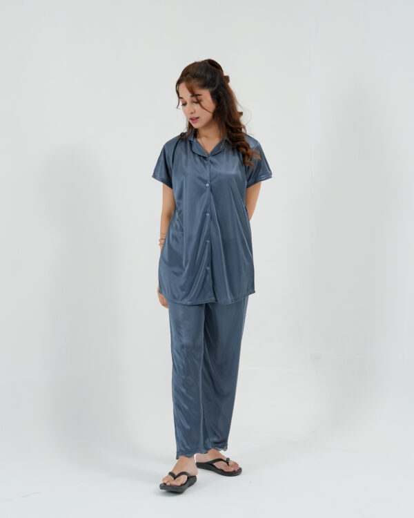 ComfySilk PJ- 2 Pc Set - Ocean Grey - Image 2