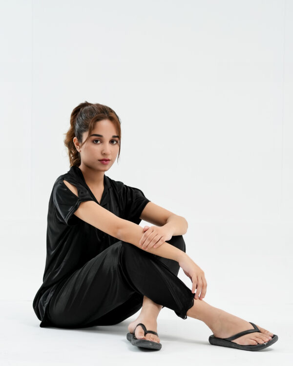 ComfySilk PJ- 2 Pc Set - Black - Image 2